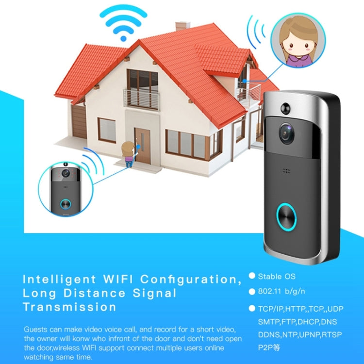 M3 720P Smart WIFI Ultra Low Power Video Visual Doorbell,Support Mobile Phone Remote Monitoring & Night Vision, Without Ding Dong Version M3 720P Smart WIFI Ultra Low Power Video Visual Doorbell,Support Mobile Phone Remote Monitoring & Night Vision, Without Ding Dong Version